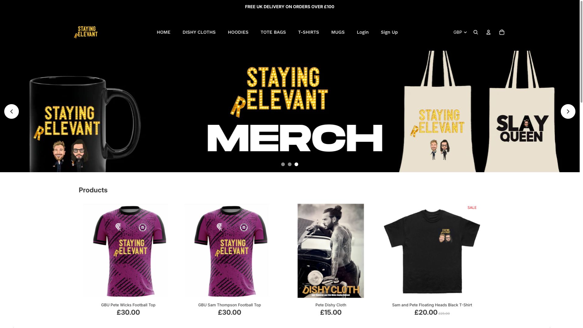 Staying Relevant Productions website screenshot